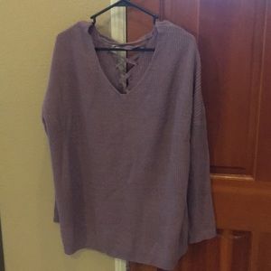 Purple knot sweater